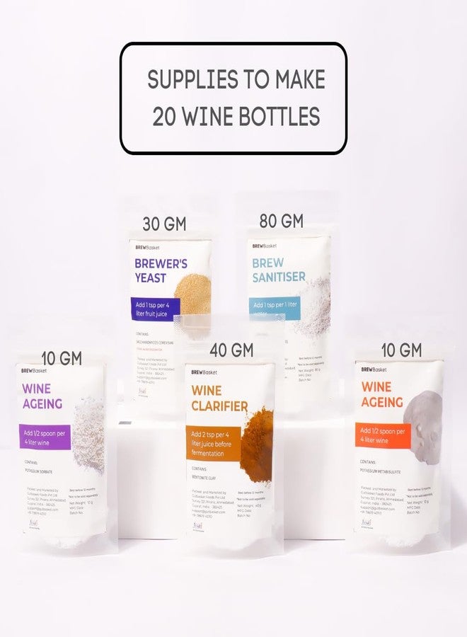 BREWBasket قارورة تخمير سعة 4 لترات من BREWBasket مع لوازم صنع النبيذ، ومقياس كثافة السوائل، ودليل الوصفات (طقم + مقياس كثافة السوائل) - Image 4